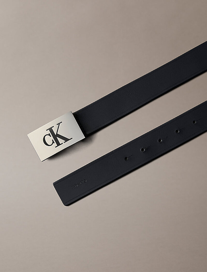 Calvin Klein Siyah Renkli Erkek Mono Plaque Kemer