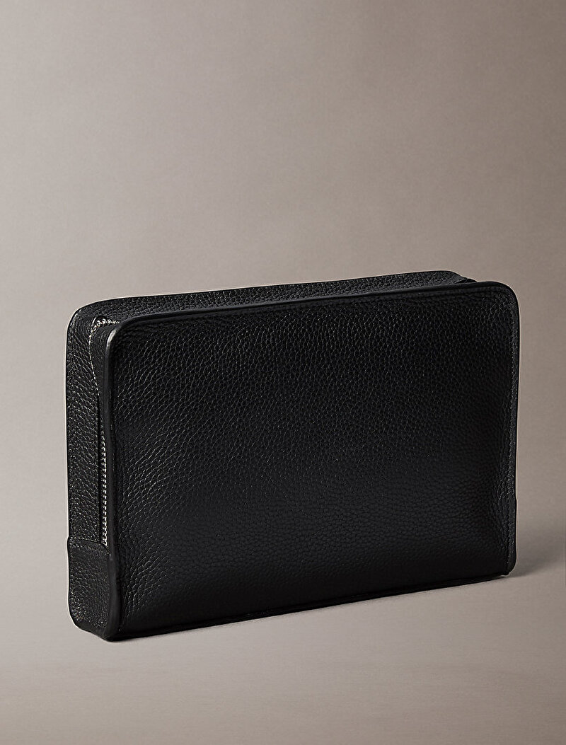 Calvin Klein Siyah Renkli Erkek Foil Emboss Pouch Cüzdan
