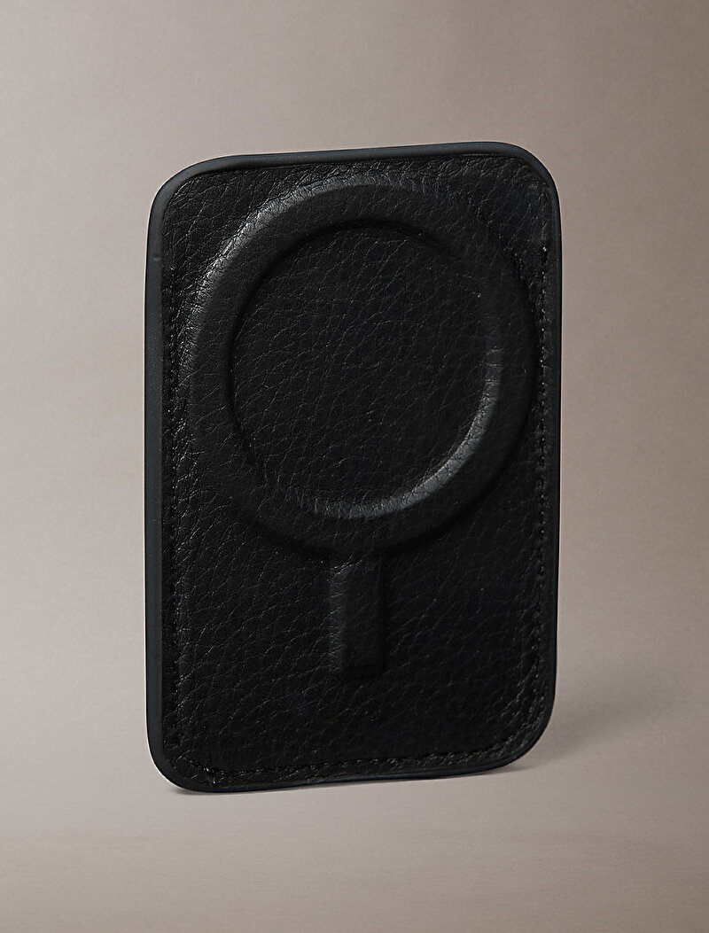 Calvin Klein Siyah Renkli Erkek Foil Emboss Magnetic Kartlık