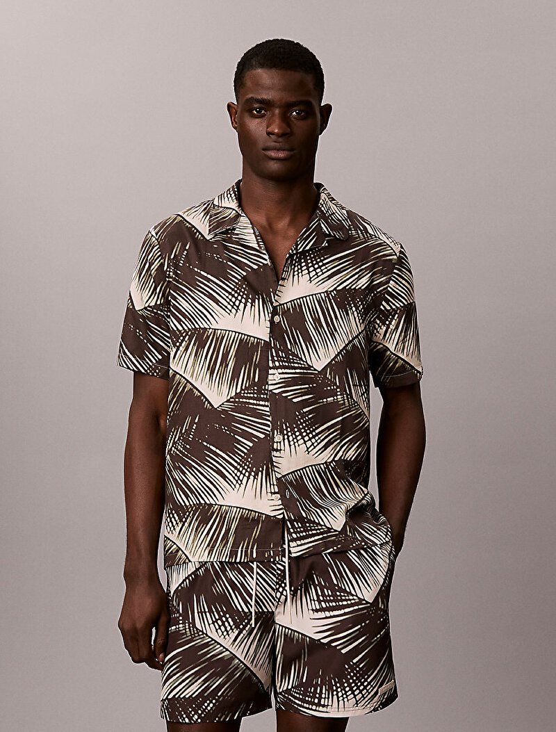 Calvin Klein Gri Renkli Erkek Button Down Gömlek