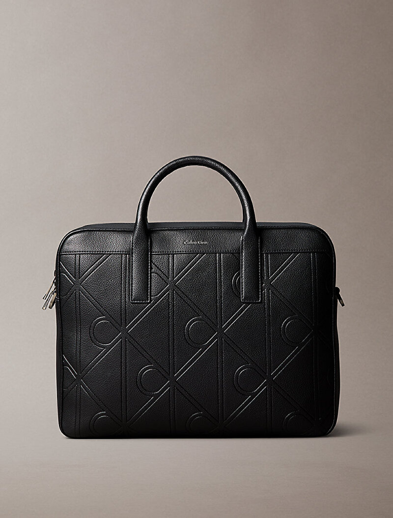 Calvin Klein Siyah Renkli Erkek Emblem Laptop Çantası
