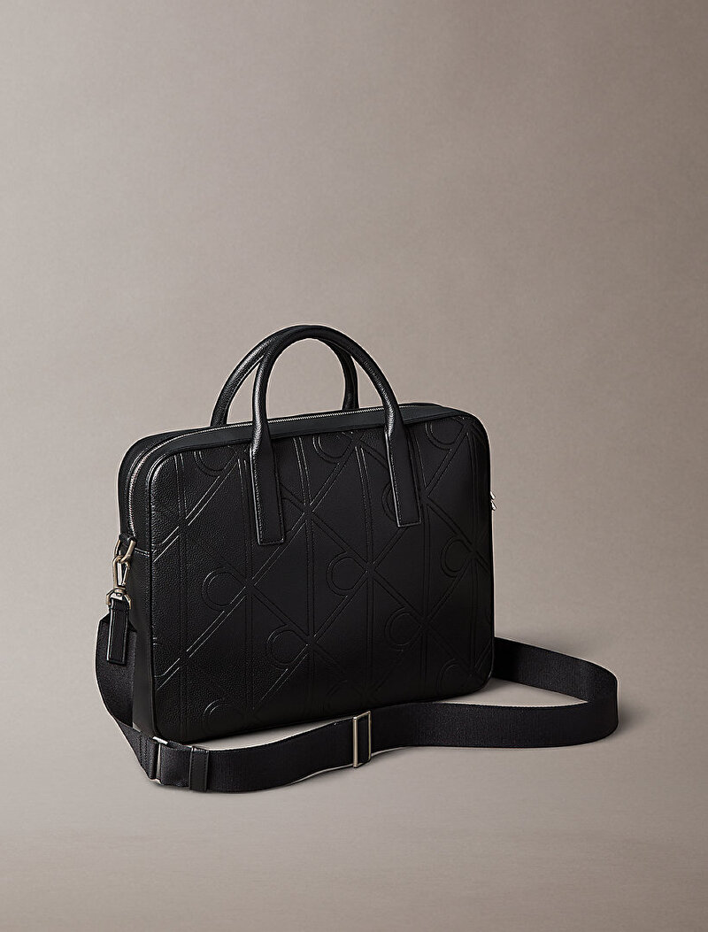 Calvin Klein Siyah Renkli Erkek Emblem Laptop Çantası