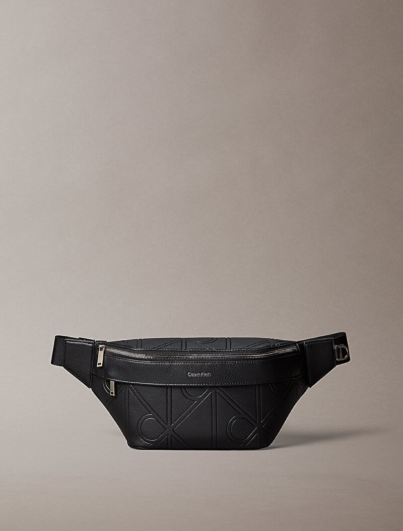 Calvin Klein Siyah Renkli Erkek Emblem Bel Çantası