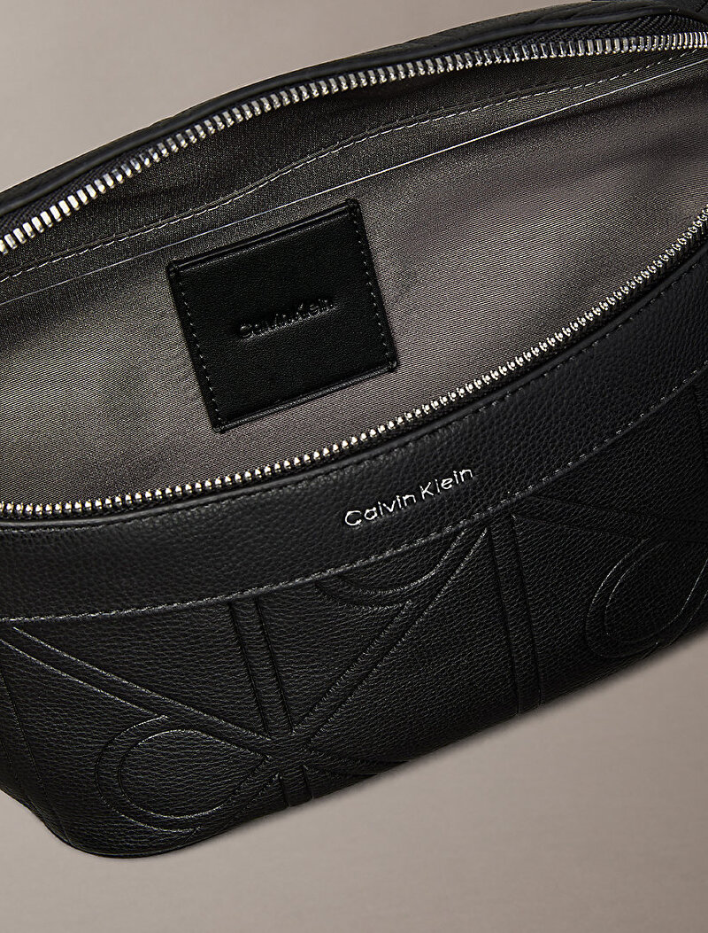Calvin Klein Siyah Renkli Erkek Emblem Bel Çantası