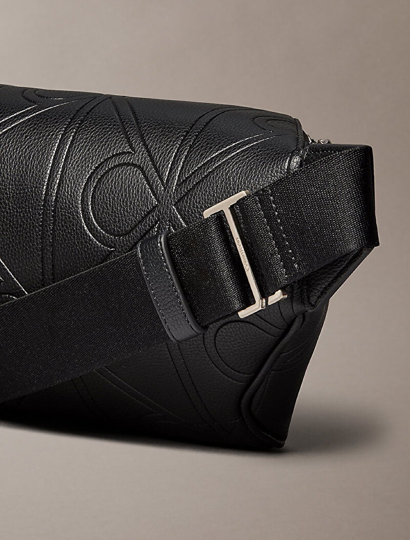 Calvin Klein Siyah Renkli Erkek Emblem Bel Çantası