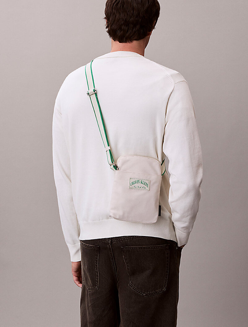 Calvin Klein Bej Renkli Erkek Graphic Capsule Çapraz Çanta