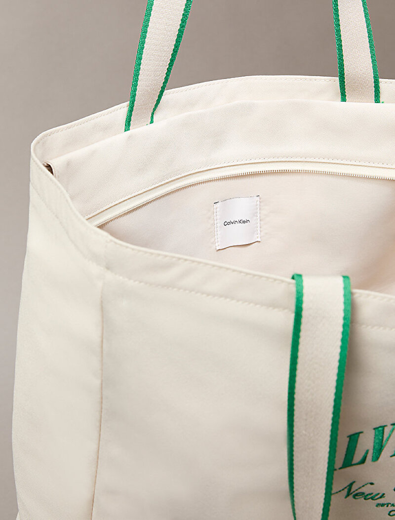 Calvin Klein Bej Renkli Erkek Graphic Capsule Tote Çanta