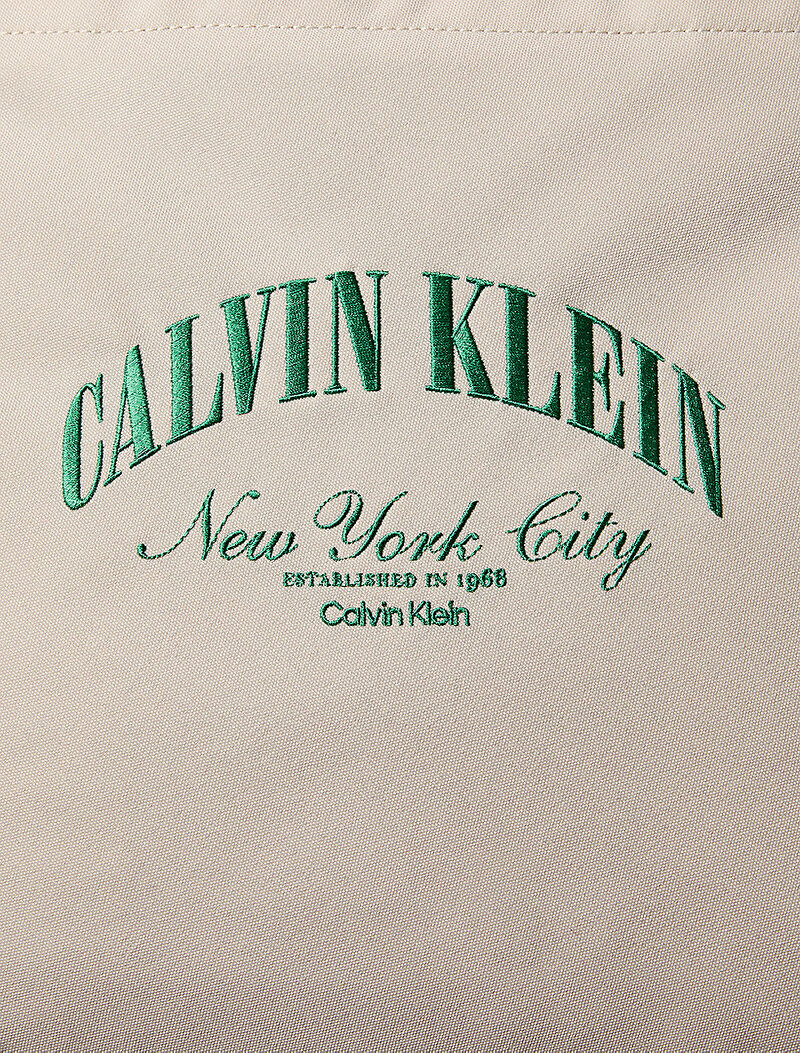 Calvin Klein Bej Renkli Erkek Graphic Capsule Tote Çanta