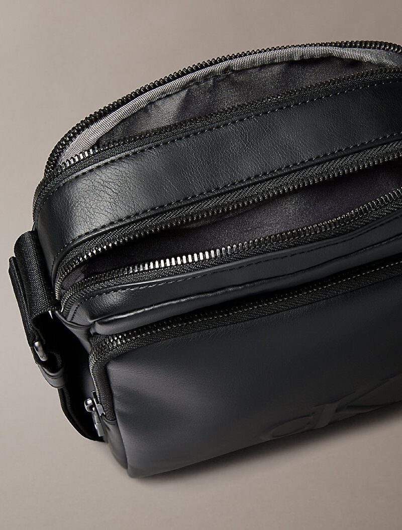 Calvin Klein Siyah Renkli Erkek Bold CK Pocket Çapraz Çanta