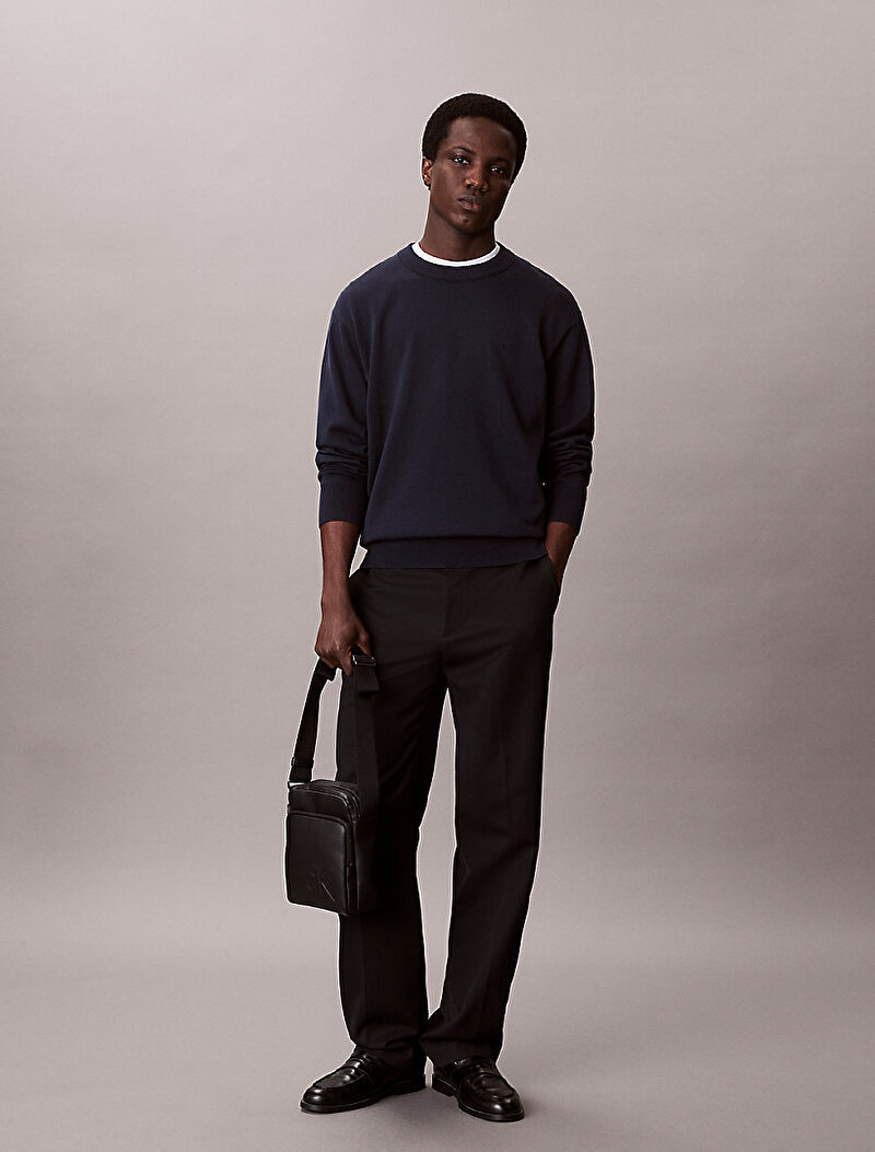 Calvin Klein Siyah Renkli Erkek Bold CK Pocket Çapraz Çanta