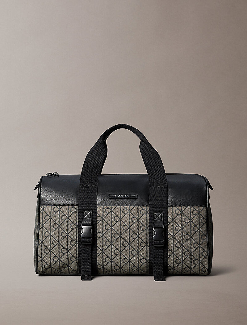 Calvin Klein Bej Renkli Erkek Mixed Emblem Duffle Çanta
