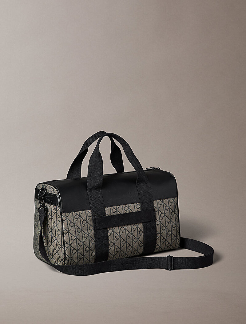Calvin Klein Bej Renkli Erkek Mixed Emblem Duffle Çanta