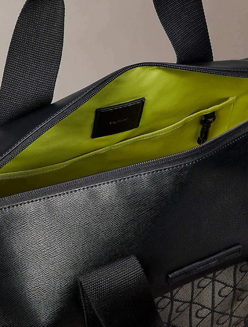 Calvin Klein Bej Renkli Erkek Mixed Emblem Duffle Çanta