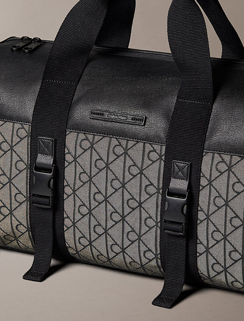 Calvin Klein Bej Renkli Erkek Mixed Emblem Duffle Çanta
