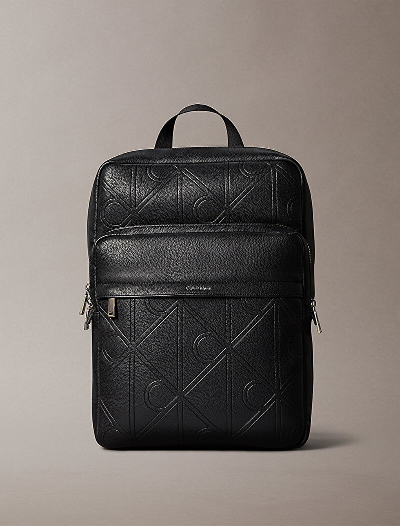 Calvin Klein Siyah Renkli Erkek Emblem Embossed Sırt Çantası