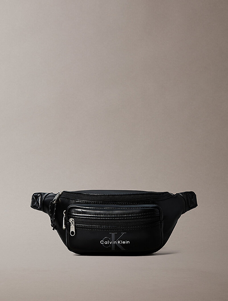 Calvin Klein Siyah Renkli Erkek Bold Logo Webbing Bel Çantası