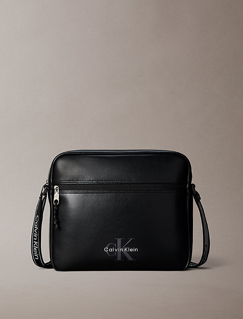 Calvin Klein Siyah Renkli Erkek Bold Logo Webbing Çapraz Çanta