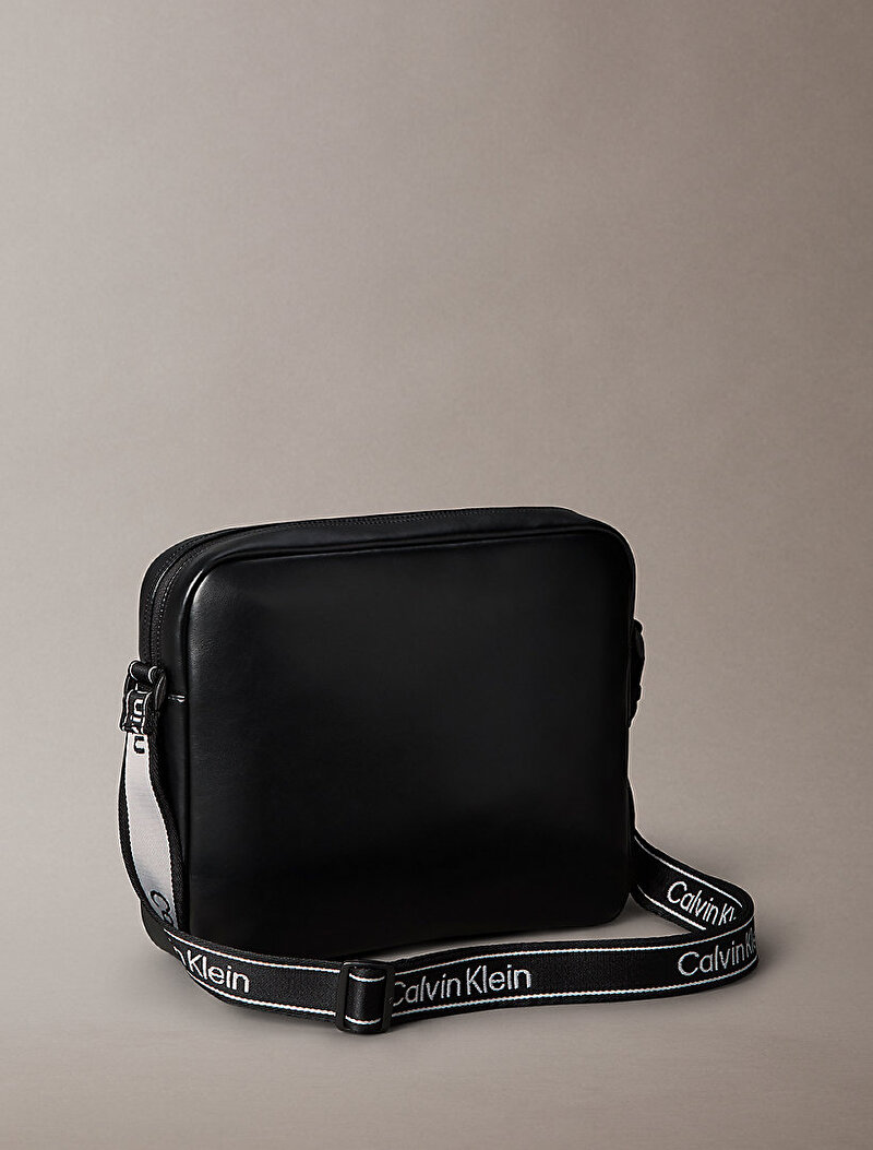 Calvin Klein Siyah Renkli Erkek Bold Logo Webbing Çapraz Çanta