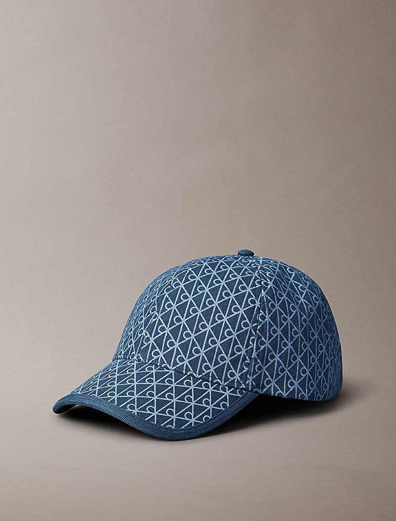 Calvin Klein Mavi Renkli Erkek Emblem Print Şapka