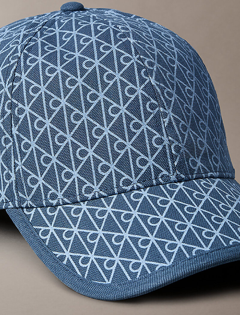 Calvin Klein Mavi Renkli Erkek Emblem Print Şapka