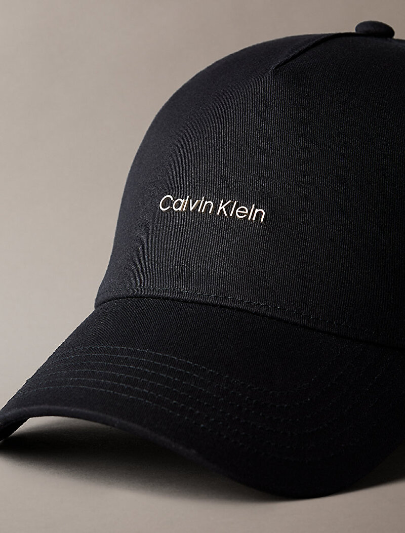 Calvin Klein Siyah Renkli Erkek Cotton Twill Standard Şapka