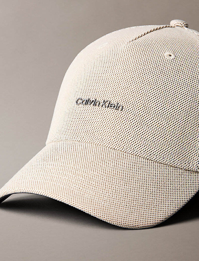 Calvin Klein Kahverengi Renkli Erkek Canvas Standard Şapka