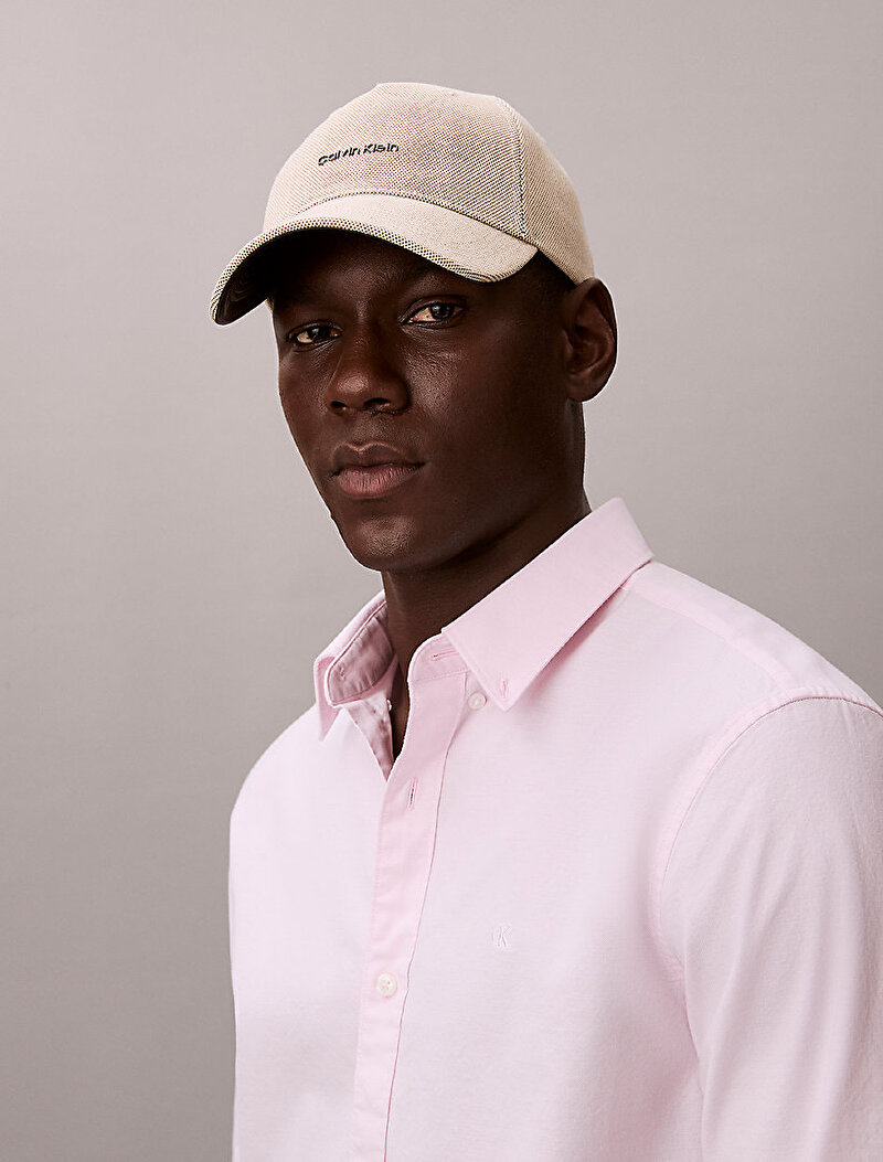 Calvin Klein Kahverengi Renkli Erkek Canvas Standard Şapka