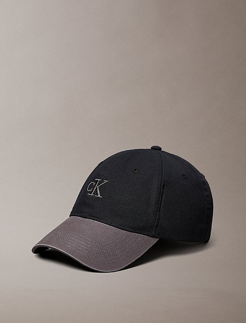 Calvin Klein Siyah Renkli Erkek Washed Material Şapka