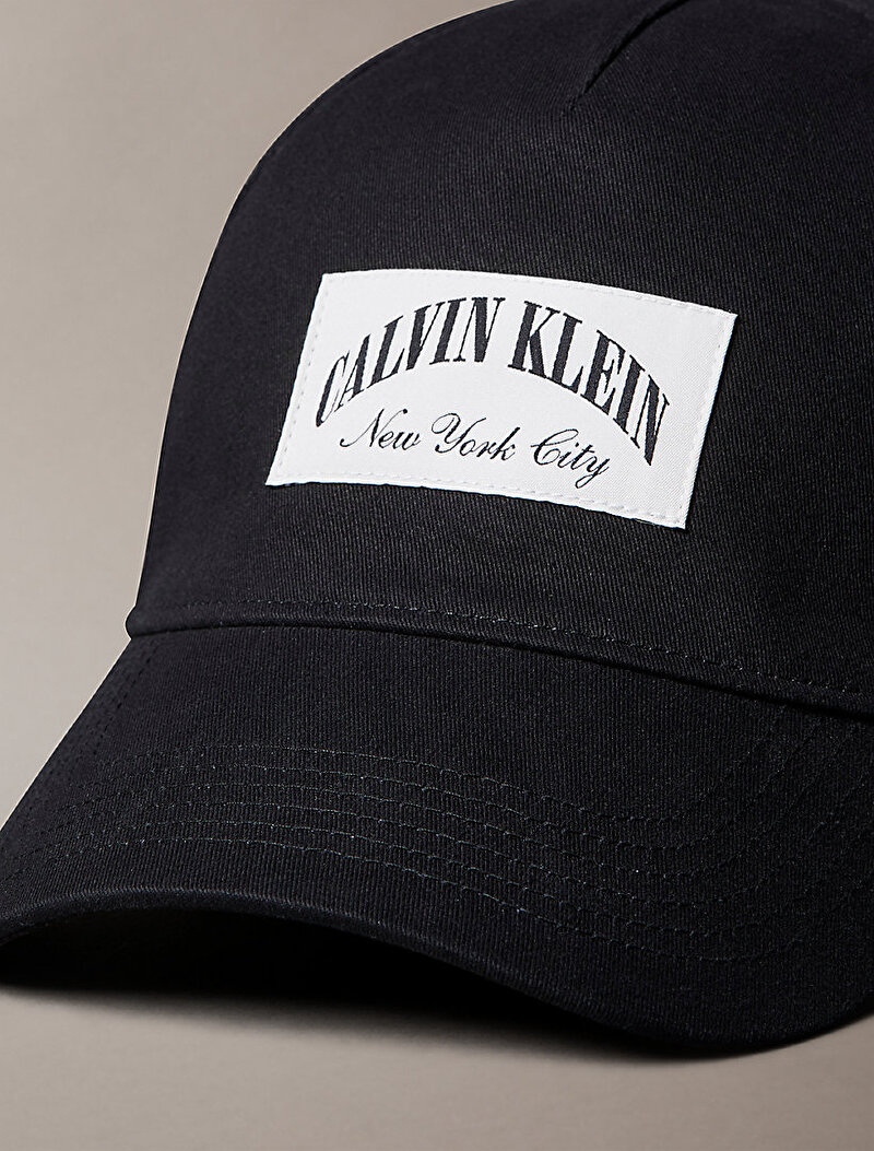 Calvin Klein Siyah Renkli Erkek Heritage Crest Şapka