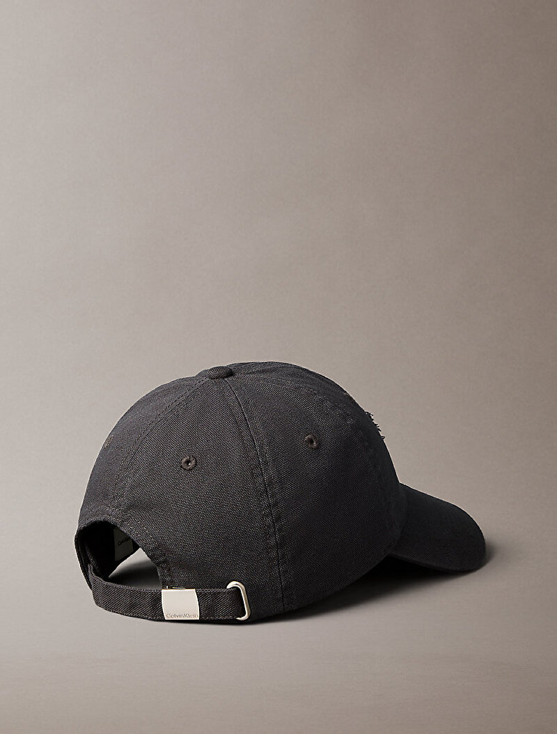Calvin Klein Siyah Renkli Erkek Washed Cotton Canvas Şapka