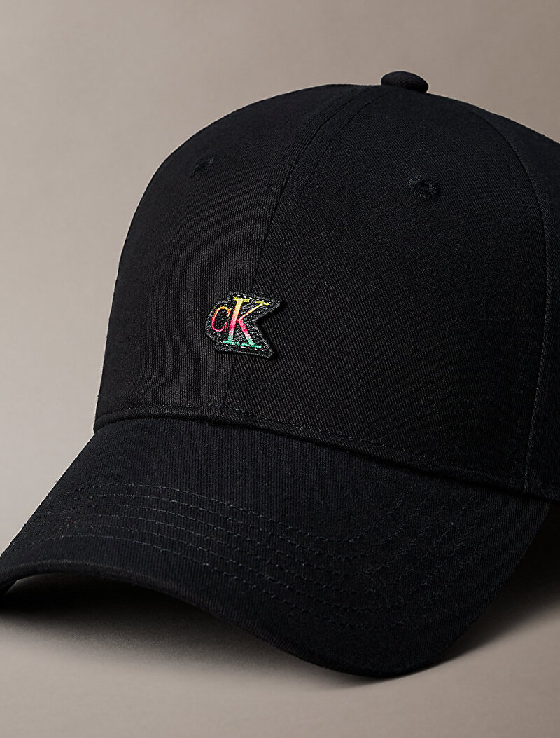 Calvin Klein Siyah Renkli Erkek Iridecent Ck Logo Şapka