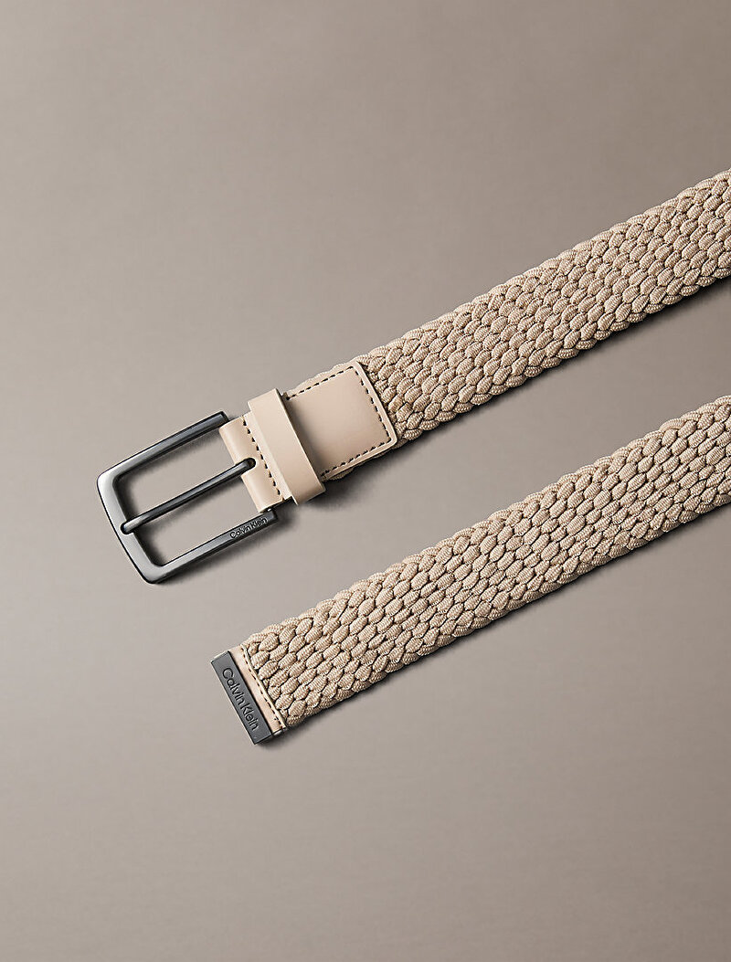 Calvin Klein Bej Renkli Erkek Casual Pin Buckle 3 Kemer