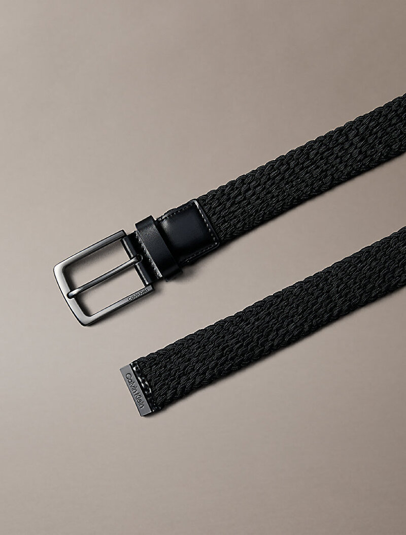 Calvin Klein Siyah Renkli Erkek Casual Pin Buckle 3 Kemer