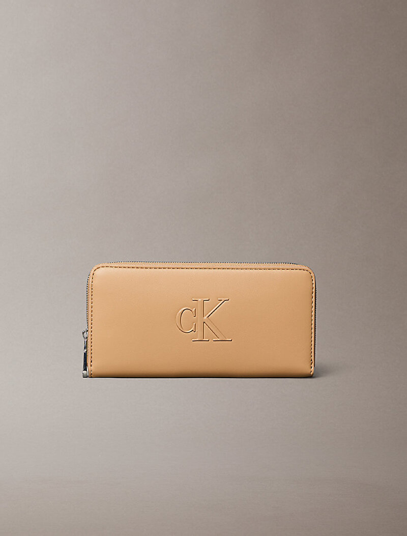 Calvin Klein Bej Renkli Kadın Bold Ck Wallet