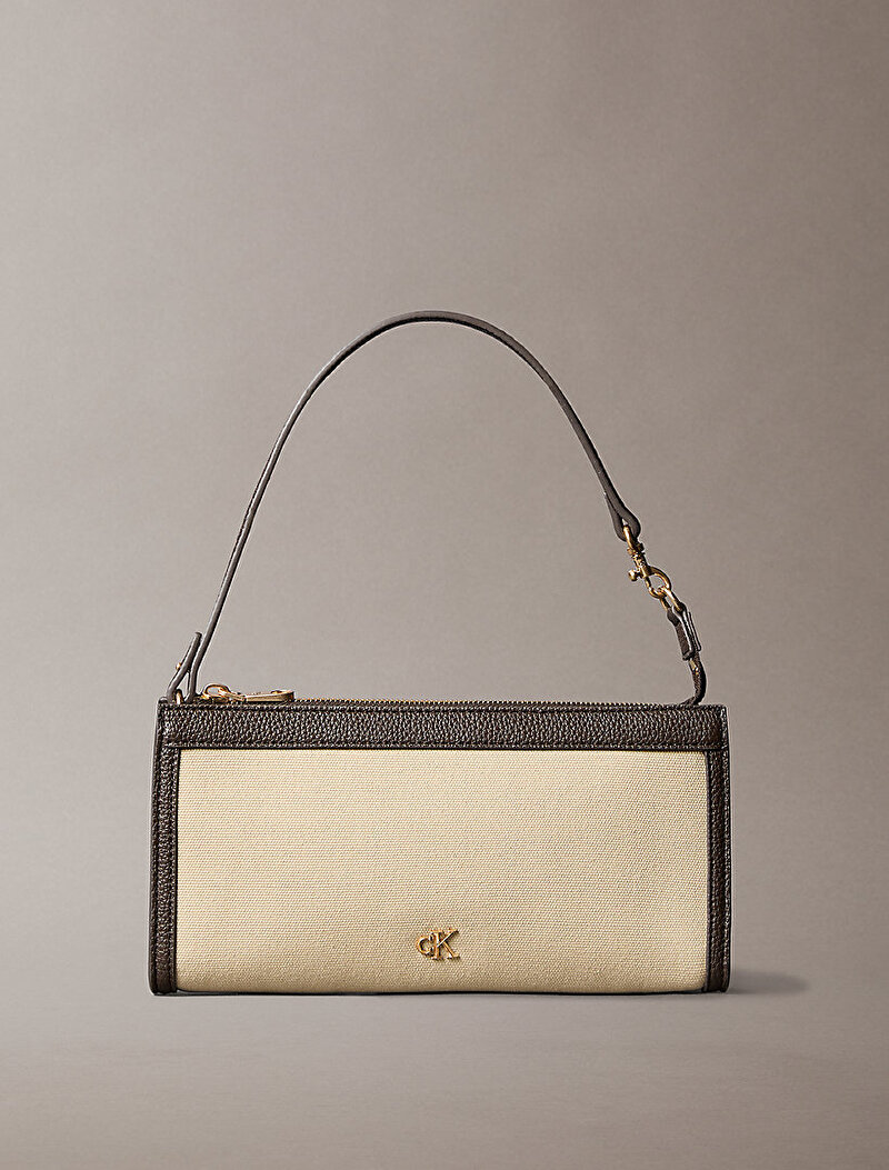 Calvin Klein Bej Renkli Kadın Ck Canvas Pouch Cüzdan