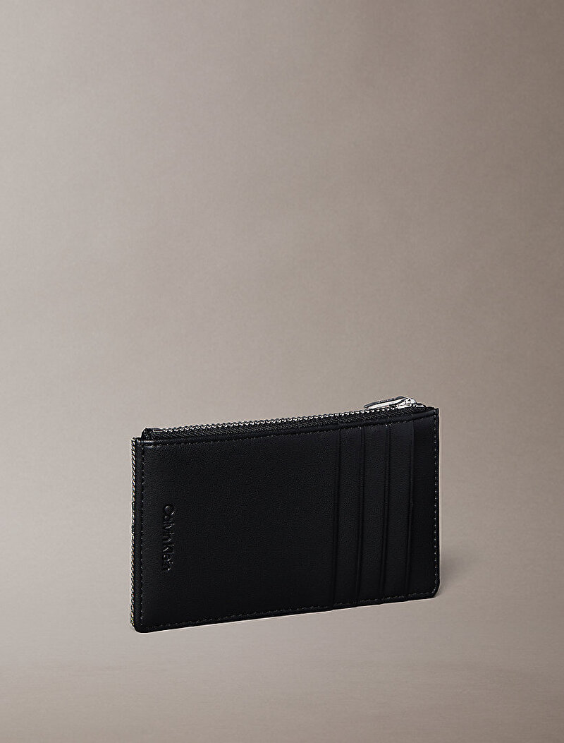 Calvin Klein Bej Renkli Kadın Emblem Jacquard Cüzdan