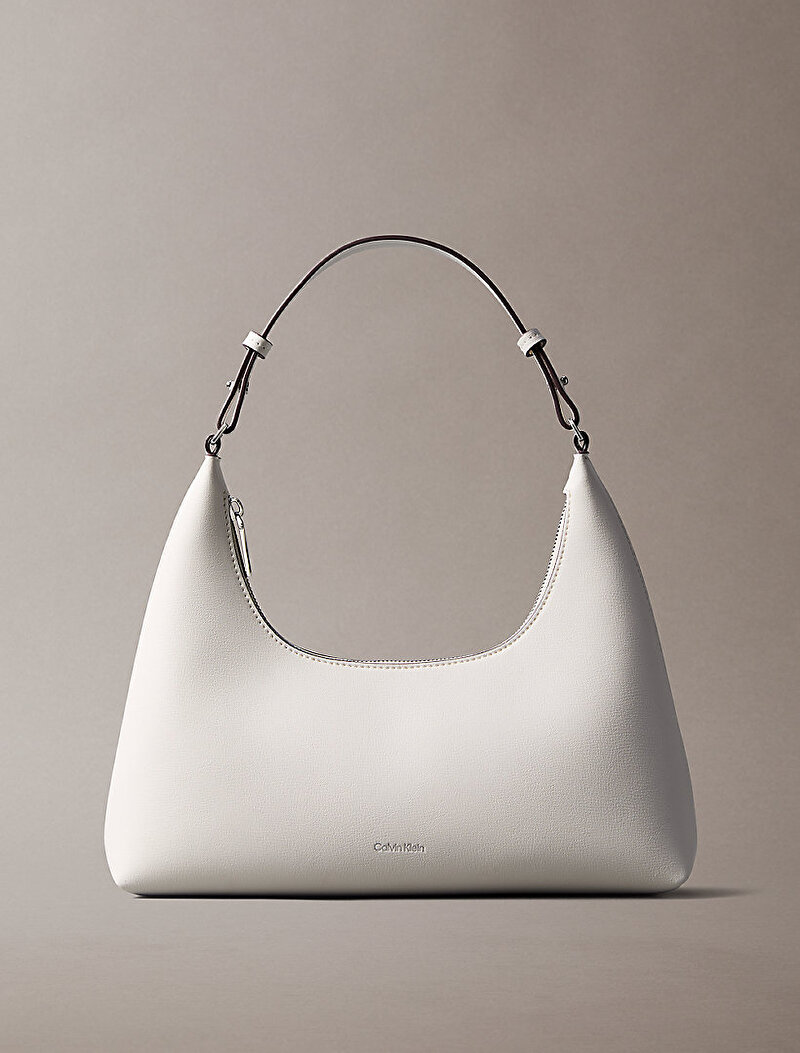 Calvin Klein Beyaz Renkli Kadın Foil Logo Omuz Çantası