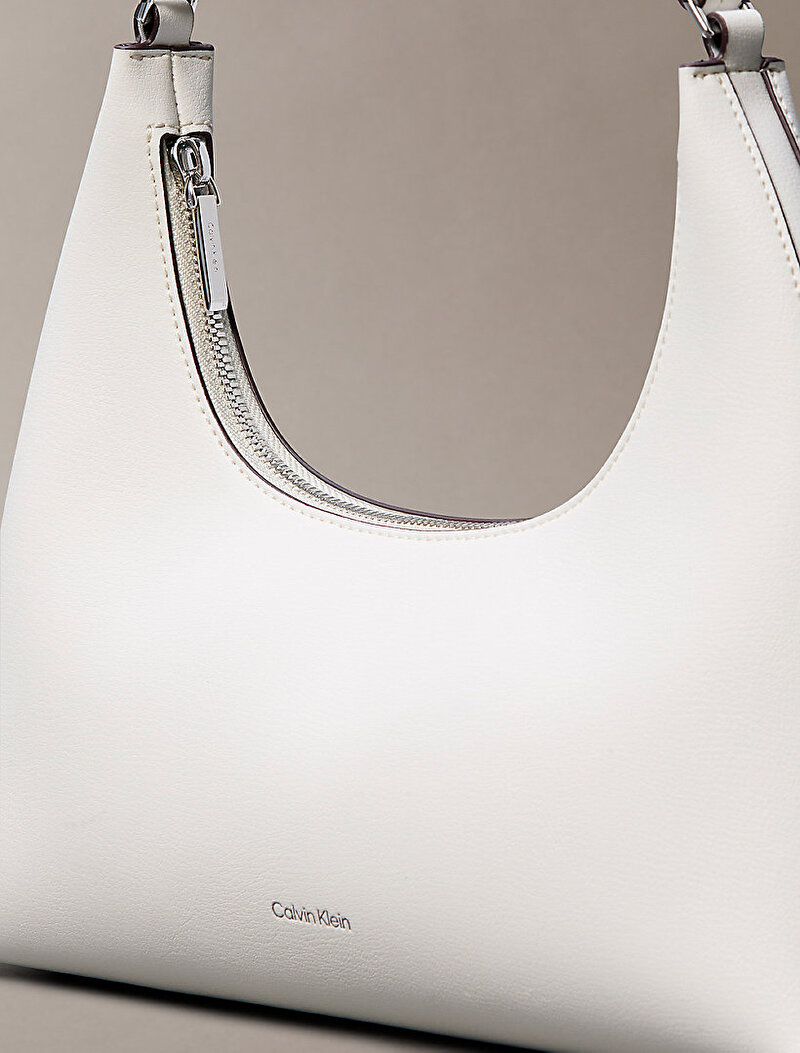 Calvin Klein Beyaz Renkli Kadın Foil Logo Omuz Çantası