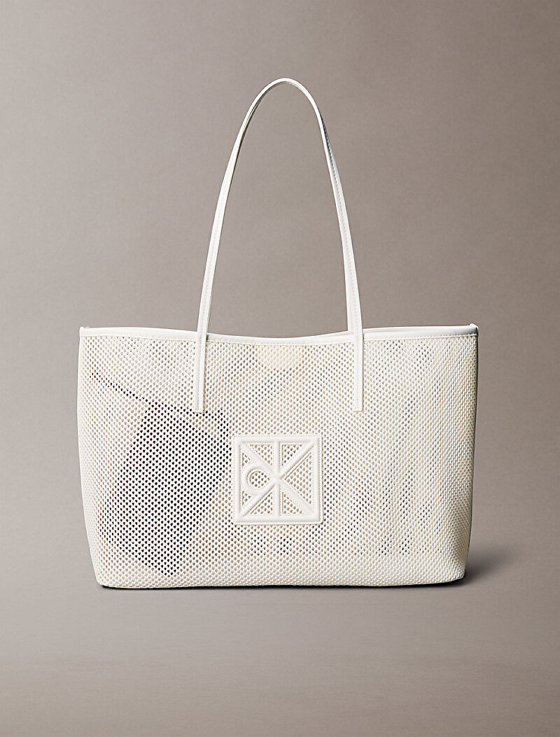 Kadın Emblem Mesh Tote Çanta