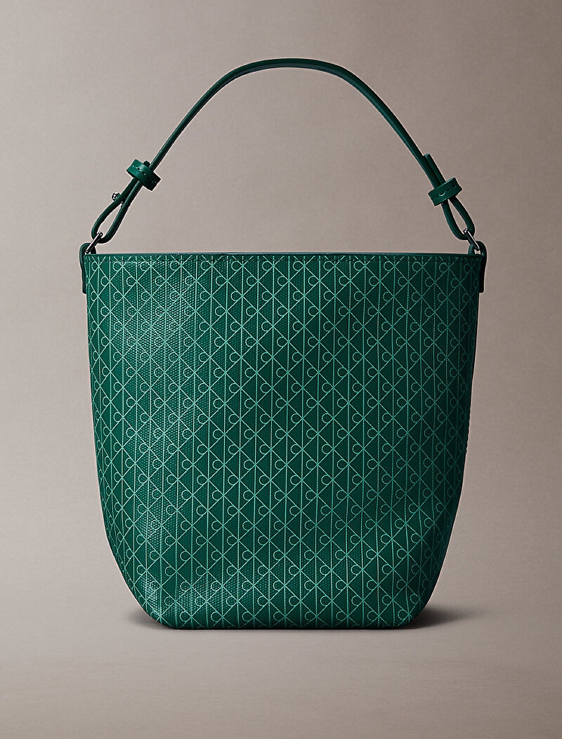 Calvin Klein Yeşil Renkli Kadın Emblem Bucket Çanta