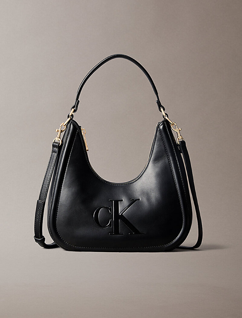 Calvin Klein Siyah Renkli Kadın Bold Ck Small Çapraz Çanta