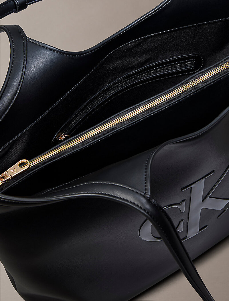 Calvin Klein Siyah Renkli Kadın Bold Ck Shopper Tote Çanta