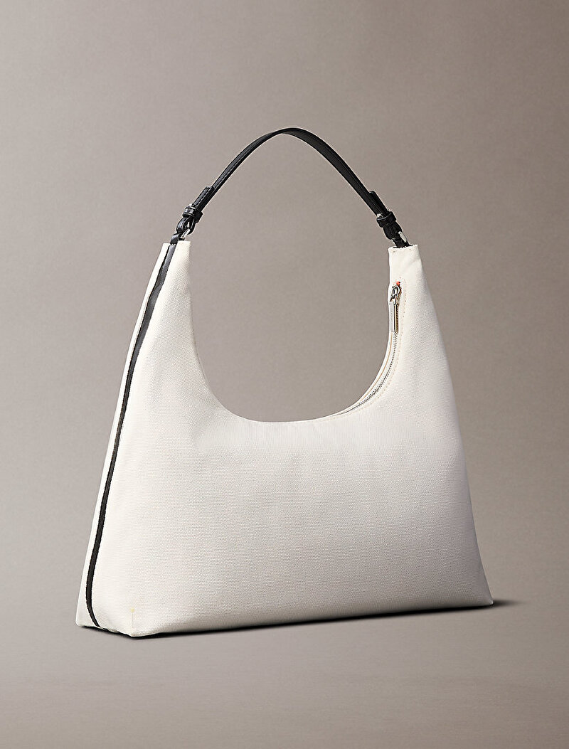 Calvin Klein Bej Renkli Kadın Graphic Canvas Medium Omuz Çantası