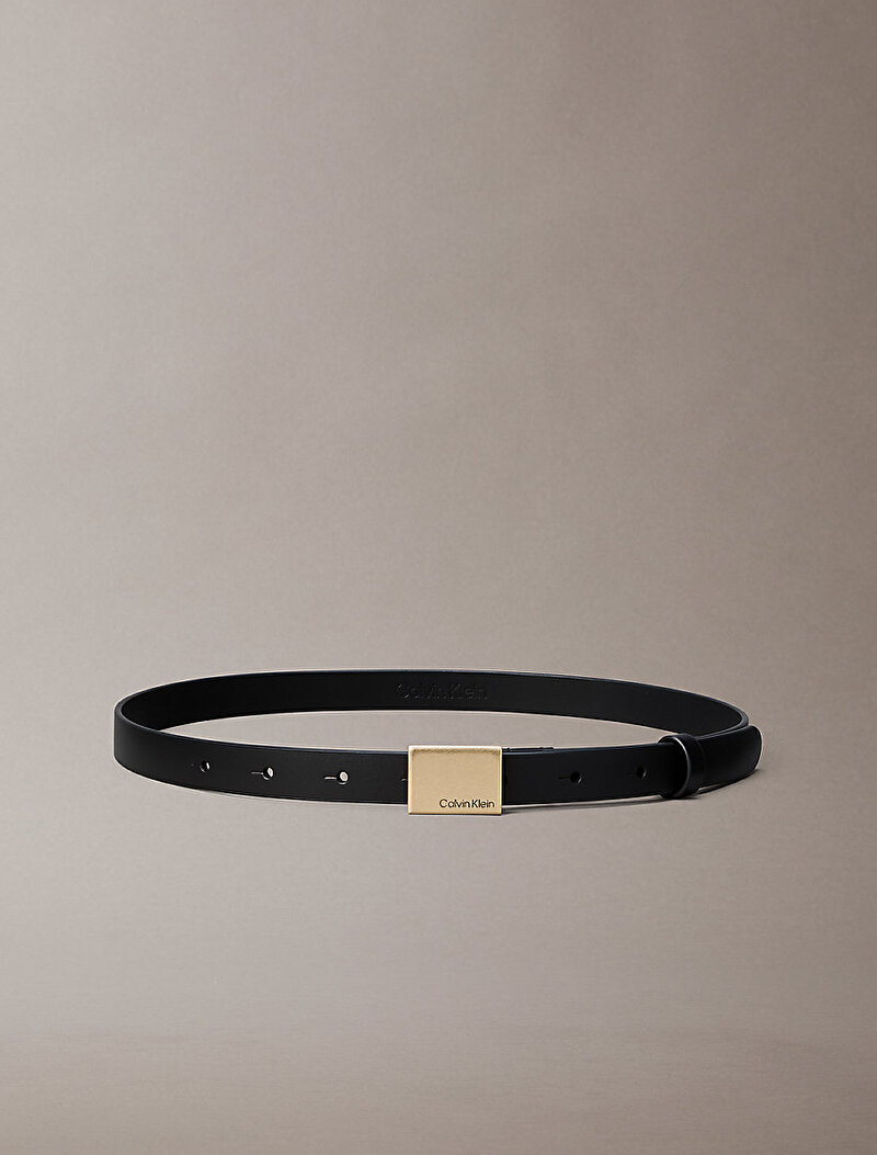 Calvin Klein Siyah Renkli Kadın Titlecase Plaque Kemer