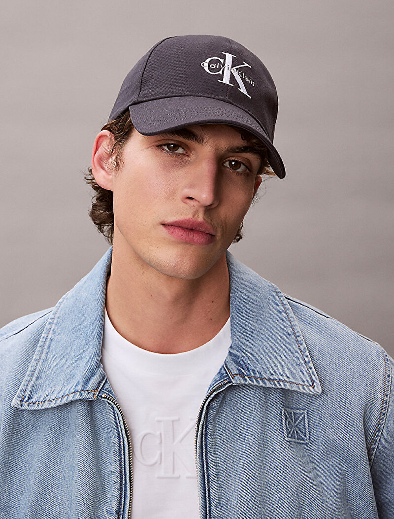 Calvin Klein Siyah Renkli Erkek Monogram Embroidery Şapka