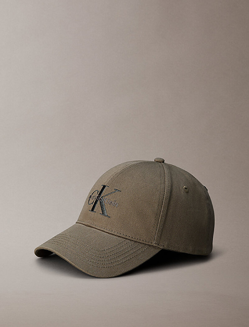 Calvin Klein Yeşil Renkli Erkek Monogram Embroidery Şapka