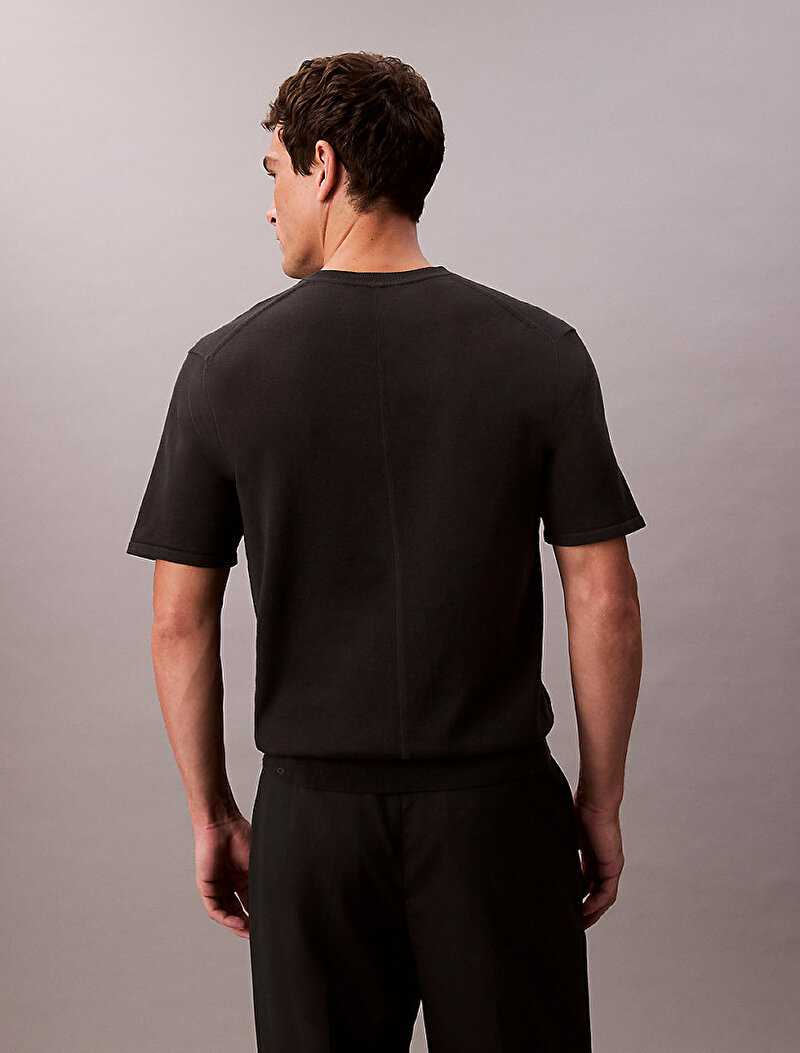 Calvin Klein Siyah Renkli Erkek Supima Cotton Kazak