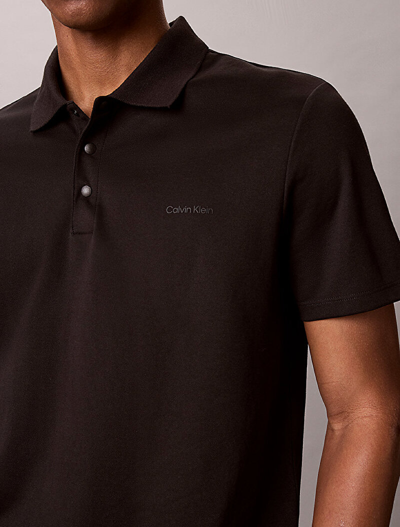 Calvin Klein Siyah Renkli Erkek Tech Birdseye Polo T-shirt