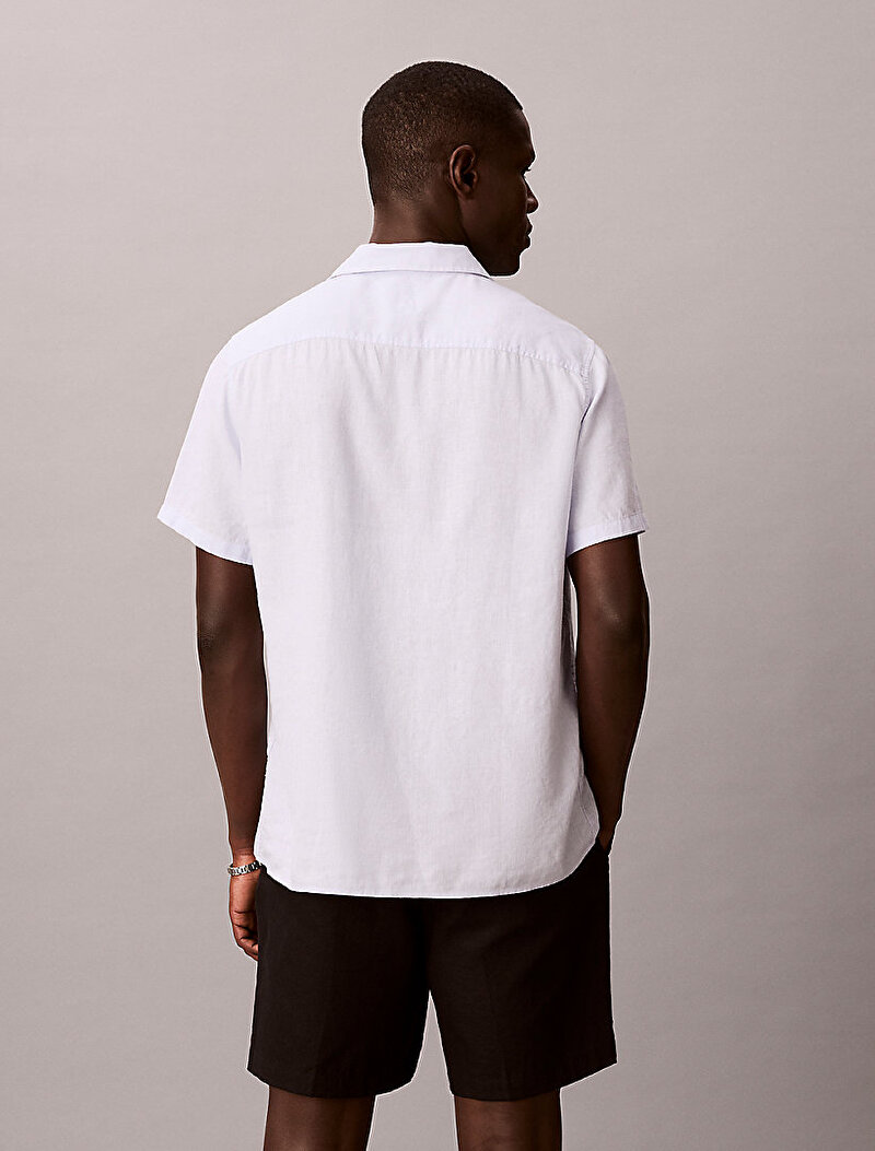Calvin Klein Siyah Renkli Erkek Straight Linen Şort