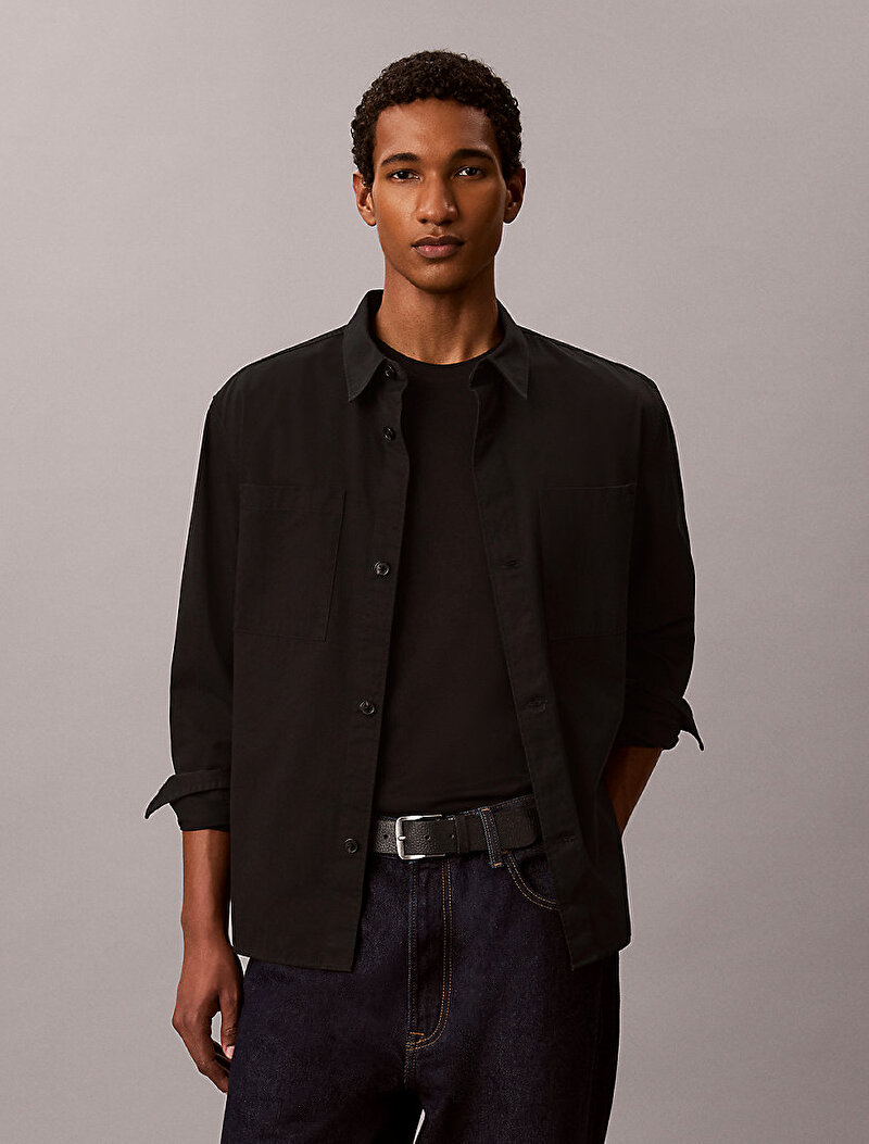Calvin Klein Siyah Renkli Erkek Garment Wash Gömlek